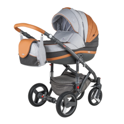 A23 - Детская коляска Adamex Vicco Carmel&Grey 3 в 1